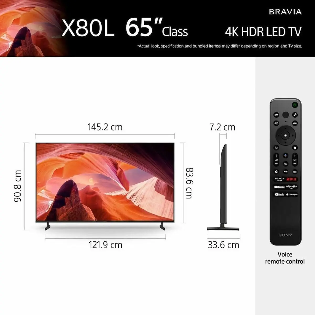 Sony Bravia 75 Inch X80L LED 4K Google TV