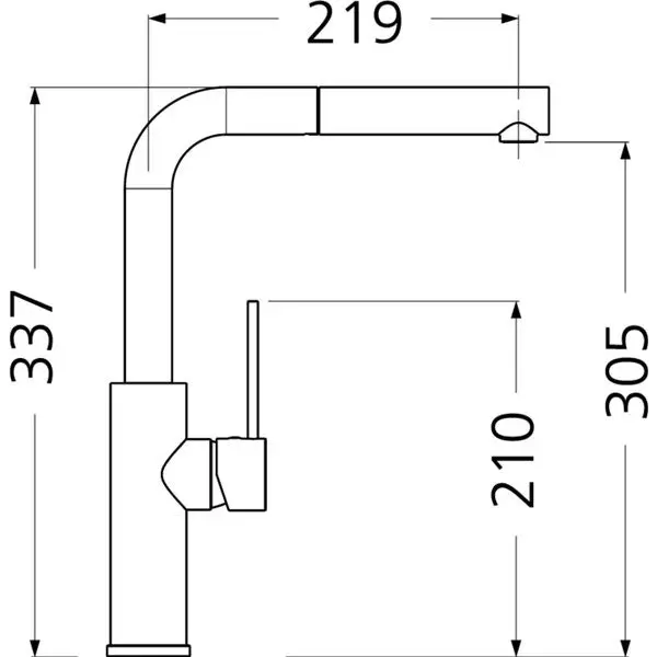 Oliveri Mito Right Angle Mixer