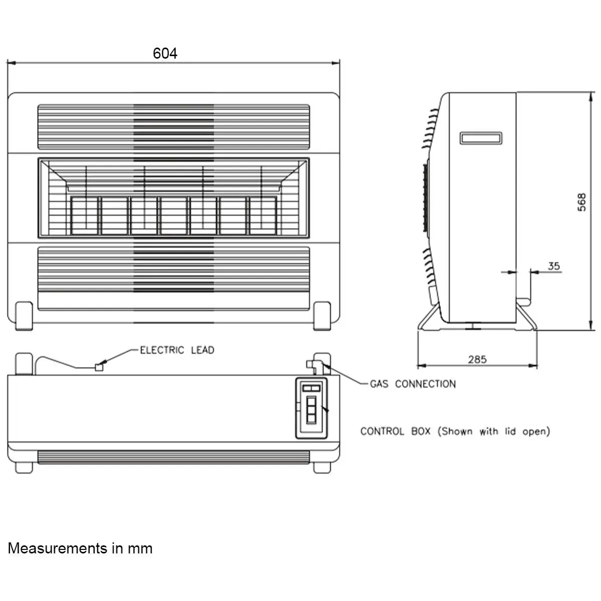 Omega Altise Lancer Natural Gas Radiant / Convector Heater