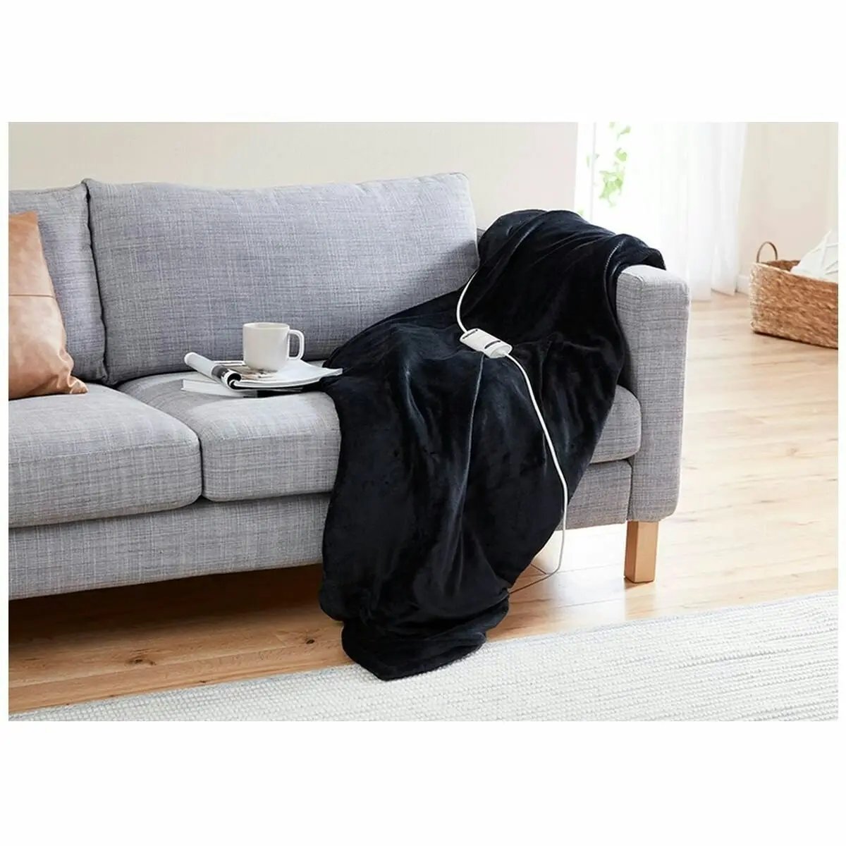 Dimplex Dream Easy Micro Fleece Heated Throw - Charcoal