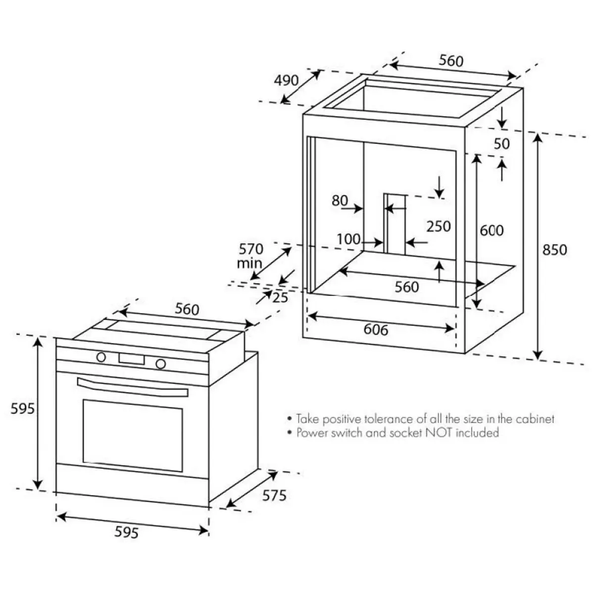 Euro Appliances 60cm Electric Built-In Oven