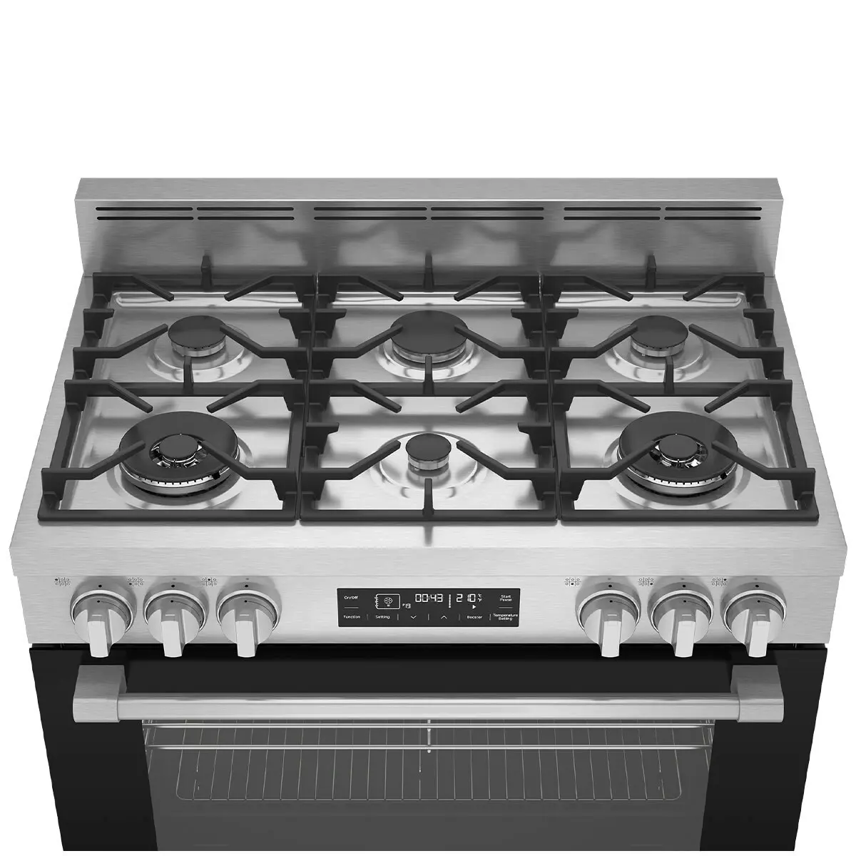 Beko 90cm Dual Fuel Freestanding Oven/Stove Stainless Steel