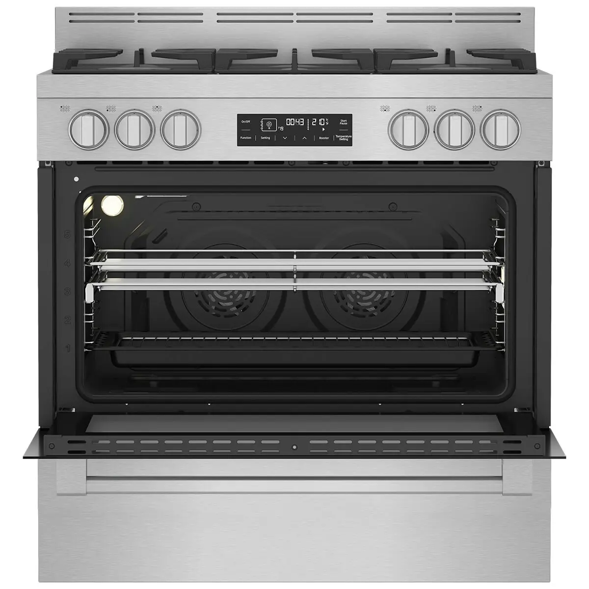 Beko 90cm Dual Fuel Freestanding Oven/Stove Stainless Steel