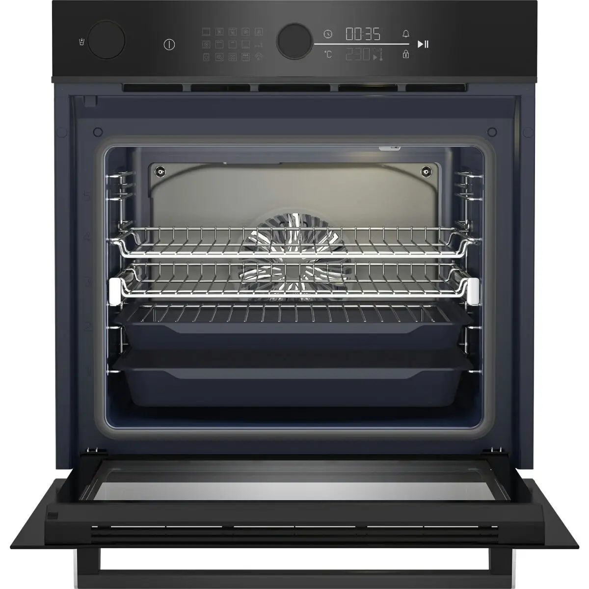 Beko 60cm Multi Function Steam Assisted Black Oven