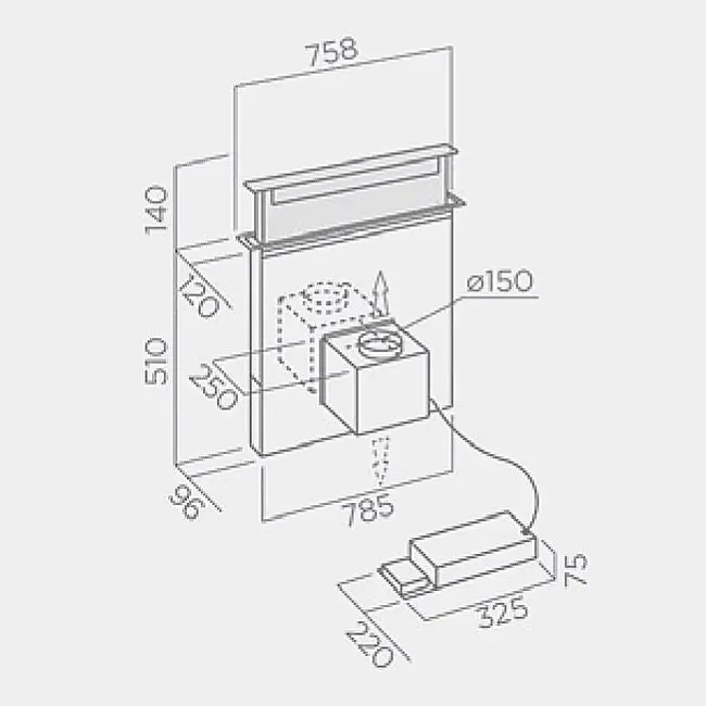 Elica 90cm Pandora Downdraft System