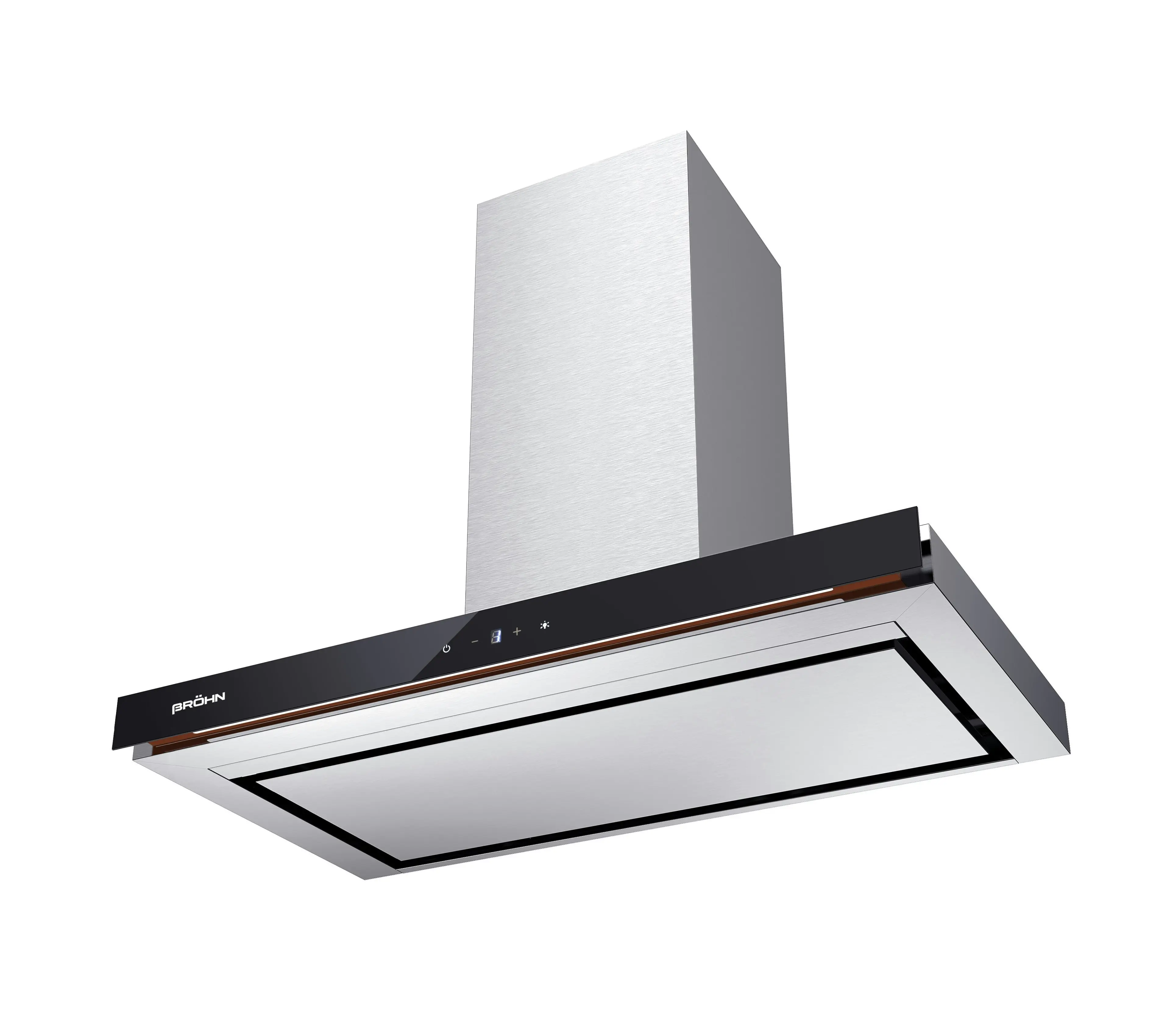 Brohn 90cm Wall Perimeter Canopy Rangehood with Strip LED Light