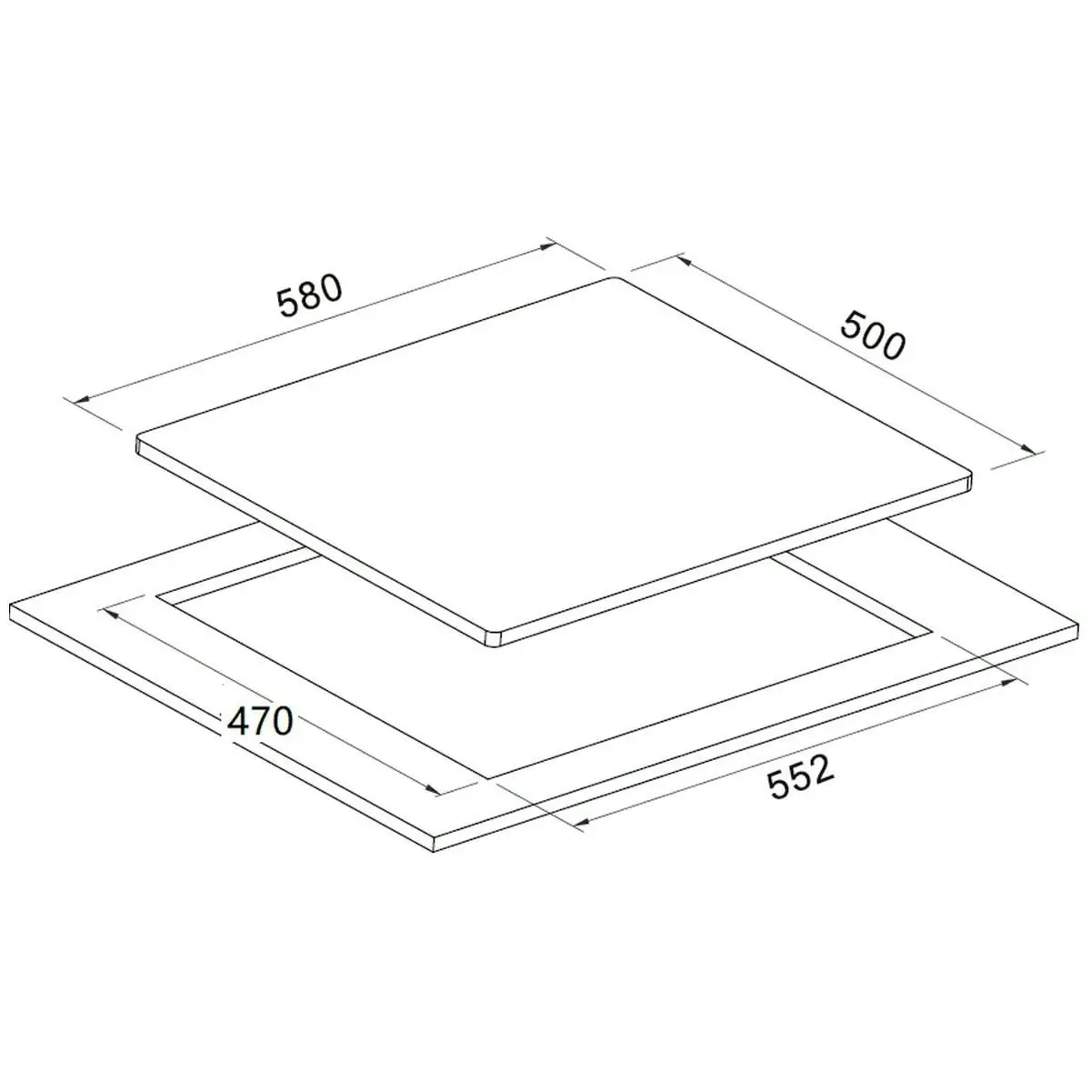 Euro Appliances 60cm Natural Gas Stainless Steel Cooktop