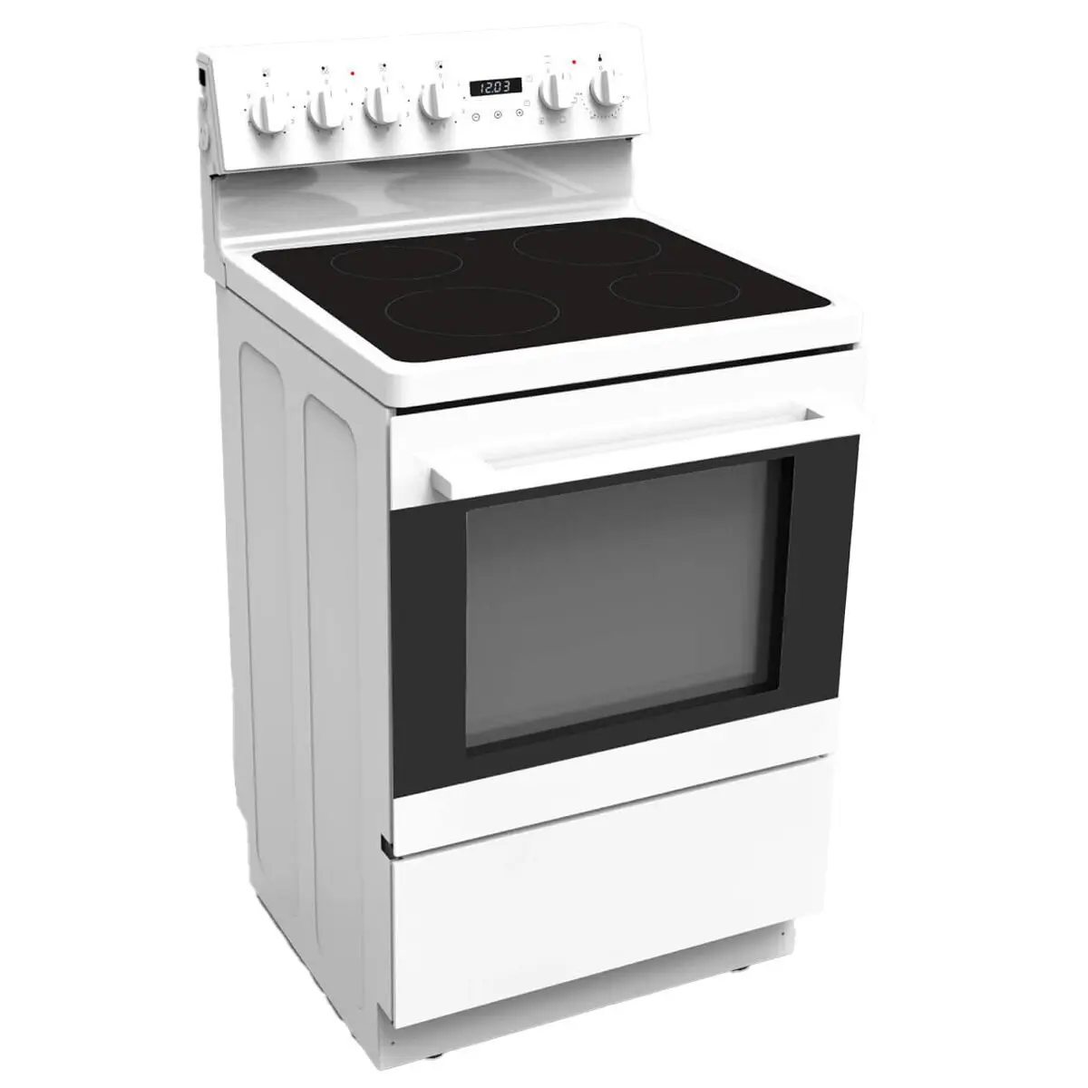 Eurotech 60cm Rear Control Freestanding Ceramic Cooker