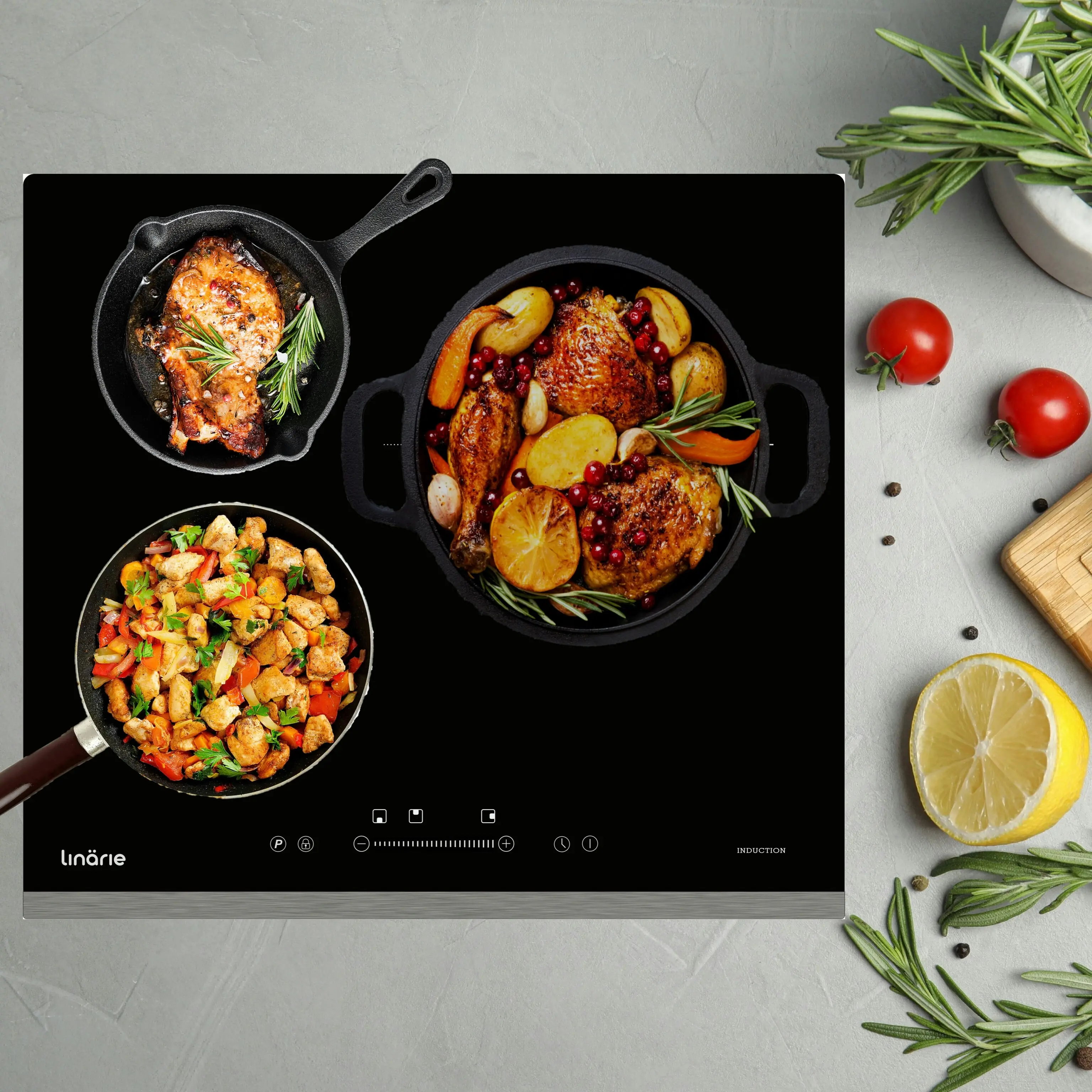 Linarie 60cm 3 Zone Induction Cooktop