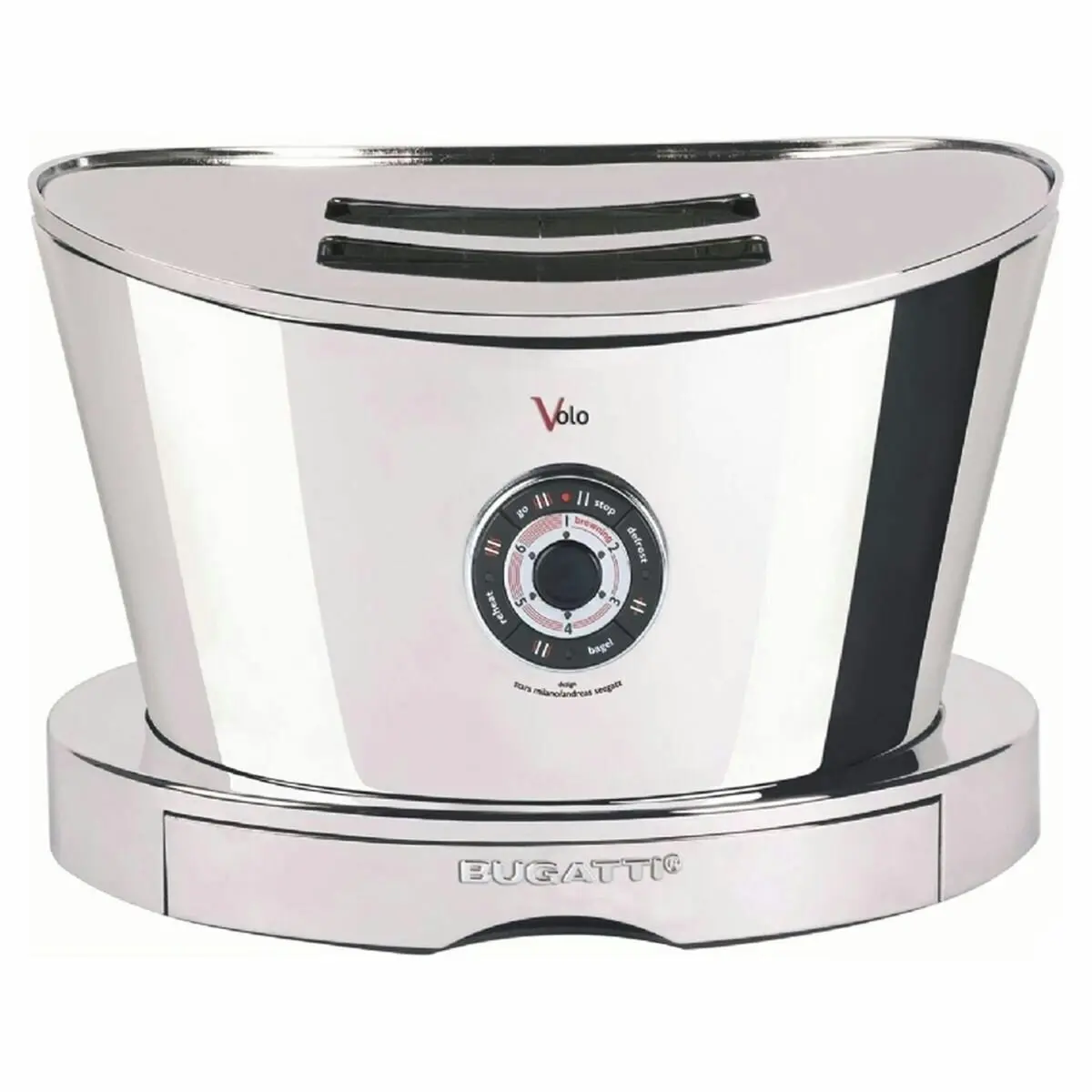 Bugatti Volo 2 Slice Toaster Chrome