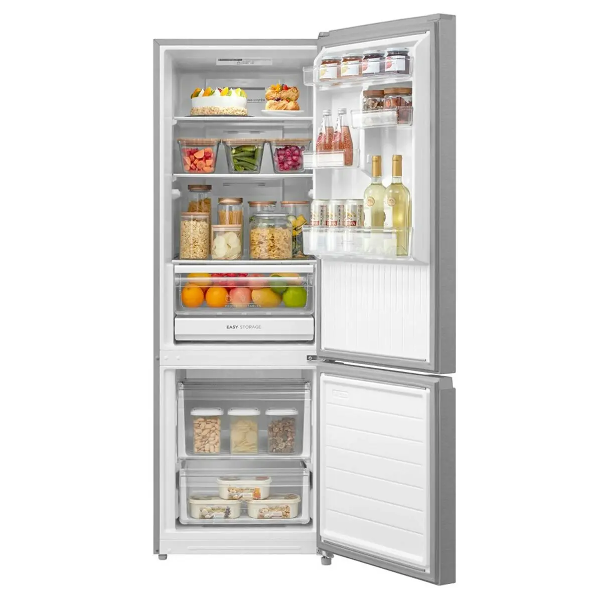 Esatto 325L Bottom Mount Frost Free Fridge Inox