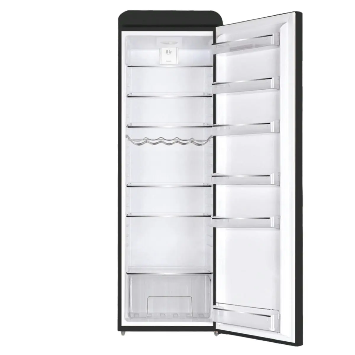 Linarie 328L Single Door Retro Larder Fridge Black