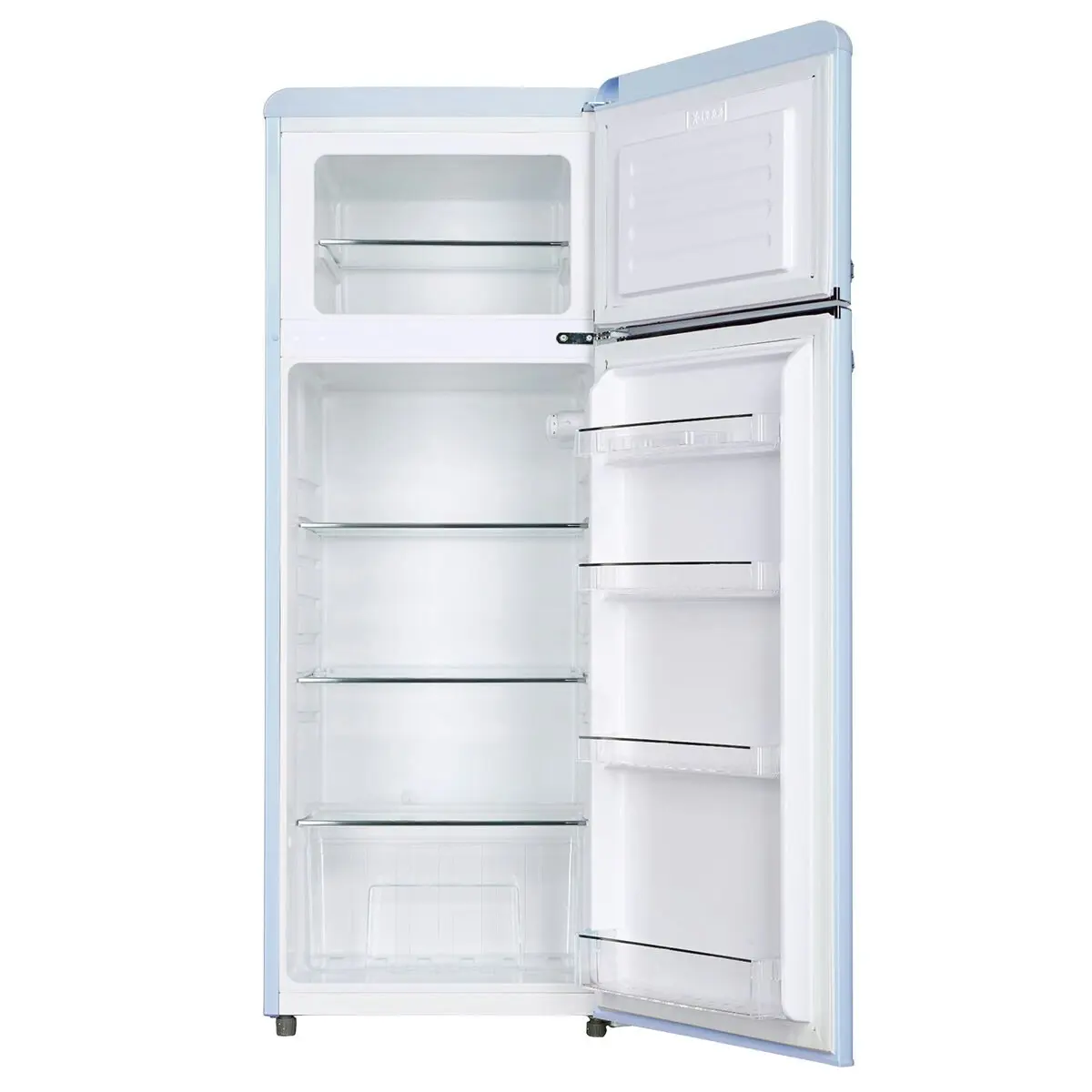 Linarie Valloire 209L Blue Retro Top Mount Fridge - Manual Defrost