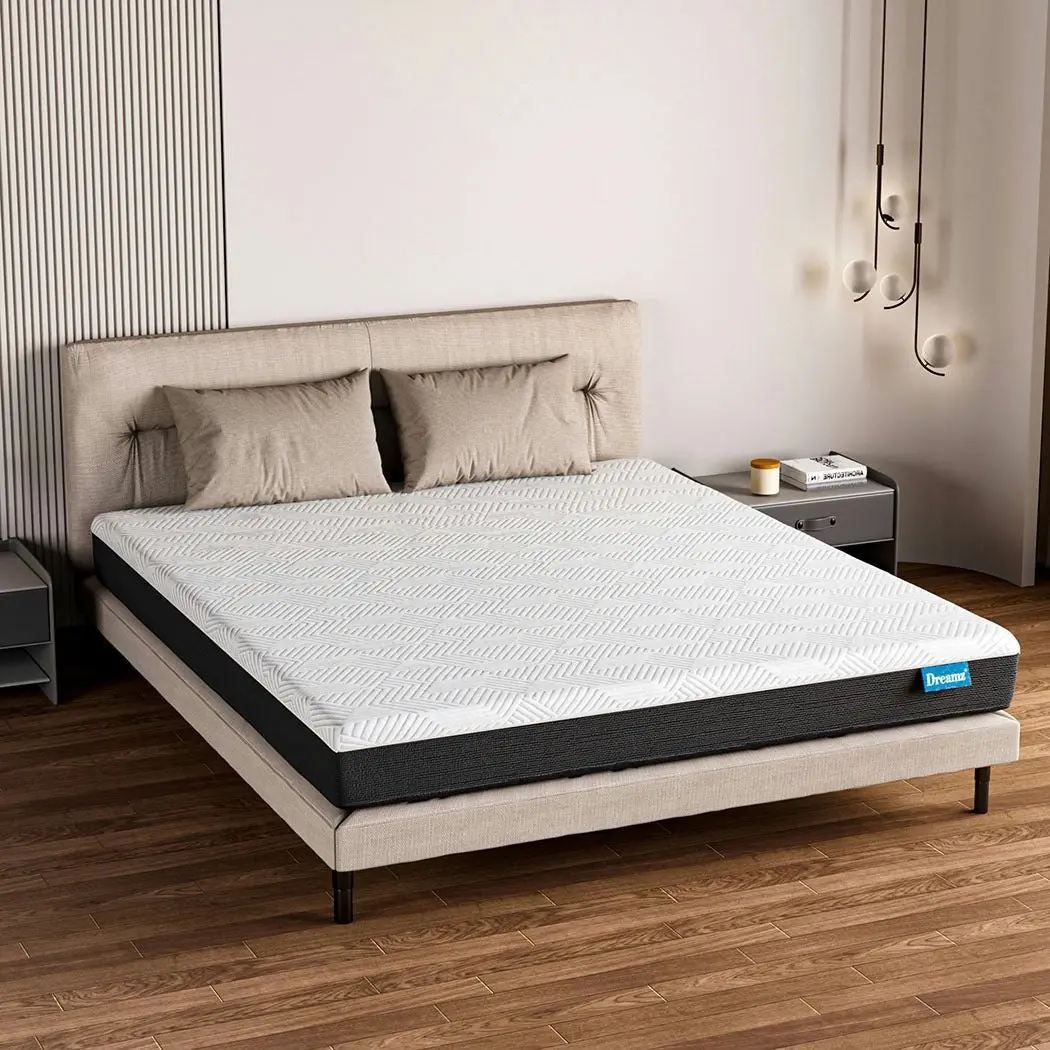 Dreamz Queen Mattress Blue Gel Memory Foam Cooling Breathable Medium Firm 20cm