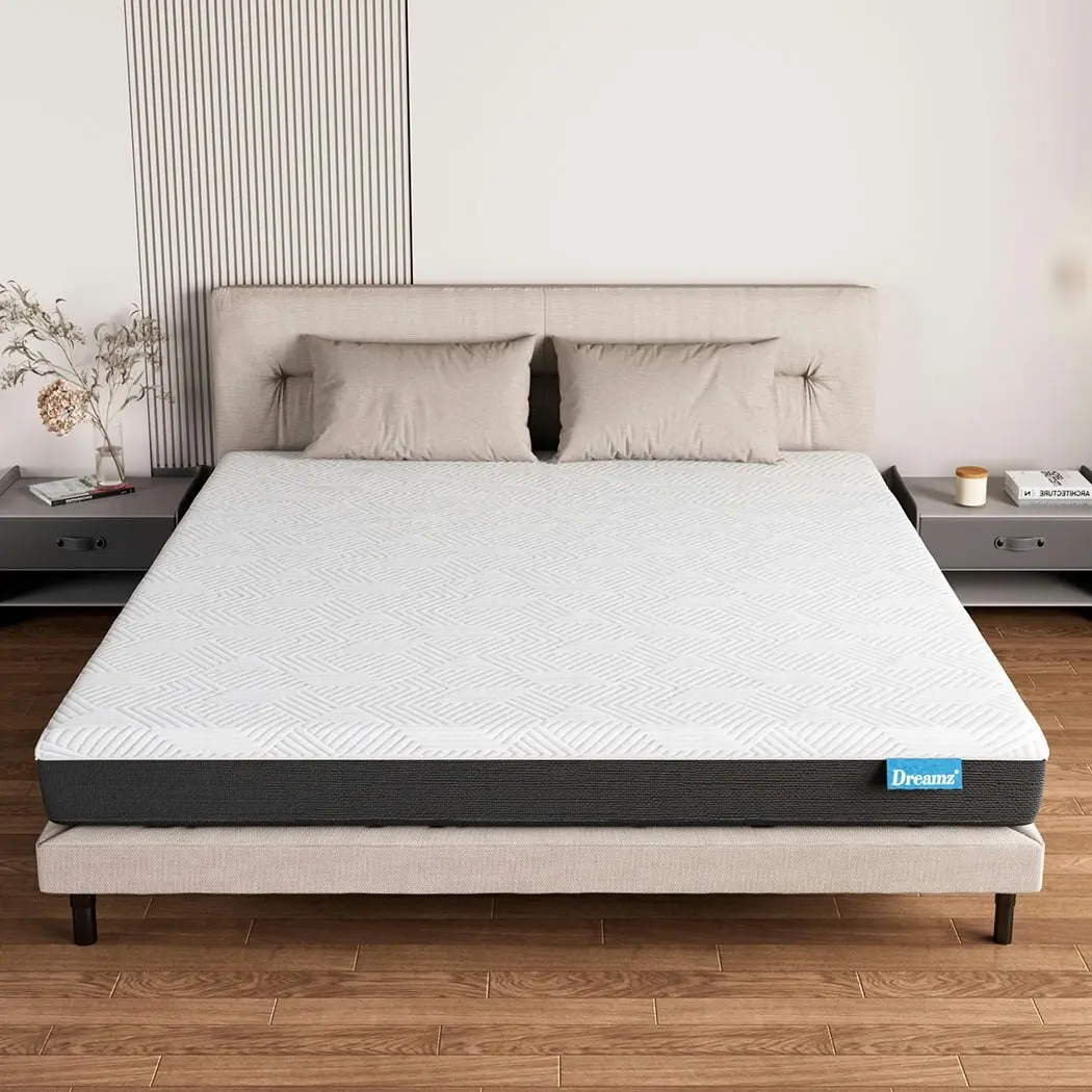 Dreamz Queen Mattress Blue Gel Memory Foam Cooling Breathable Medium Firm 20cm