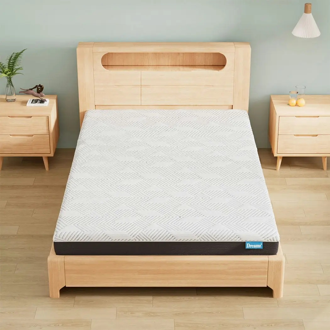 Dreamz Single Mattress Gel Memory Foam Cooling Breathable 15cm Medium Firm