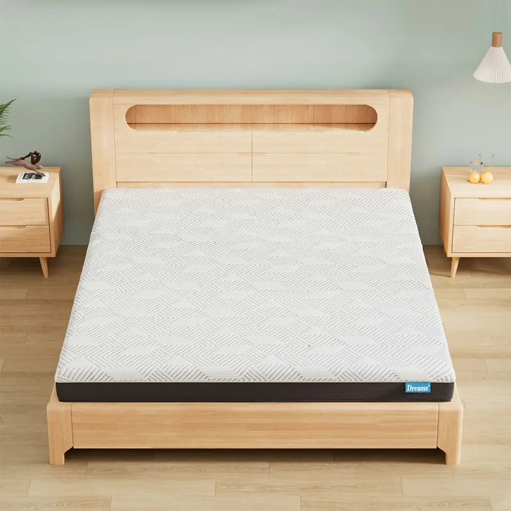 Dreamz Double Mattress Gel Memory Foam Cooling Breathable 15cm Medium Firm