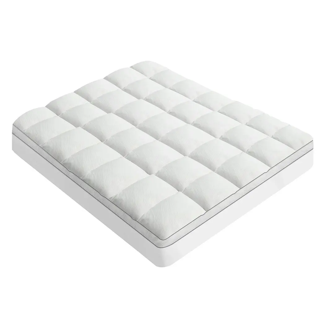 Dreamz Cloud Soft Pillowtop Mattress Topper Queen Protector Machine Washable