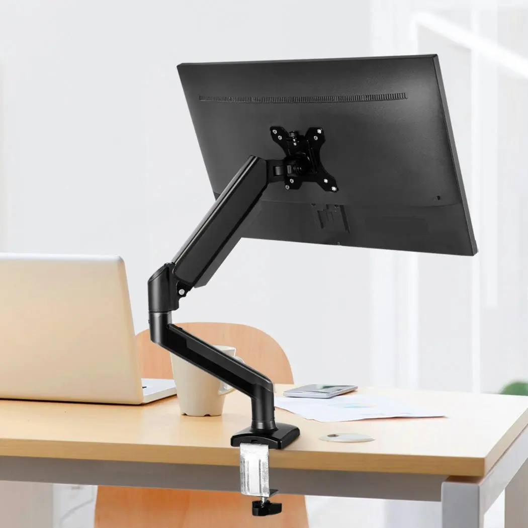 Traderight Monitor Riser Stand Single Arm Holder Screen TV LED Bracket Desk 32''