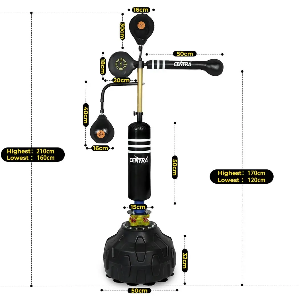 Centra Boxing Speed Ball Free Standing Punching Bag Reflect Reaction Training