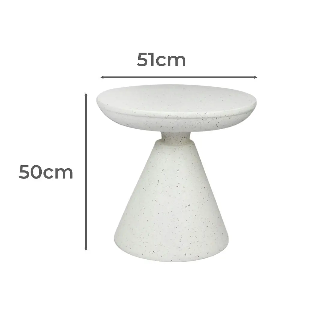 Levede Side Table Terrazzo Coffee End Tables Modern Hourglass Stool Stand 51cm