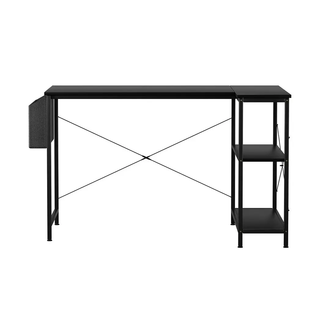 Levede L Shaped 100cm Black Computer Desk Home Office Laptop Modern Table