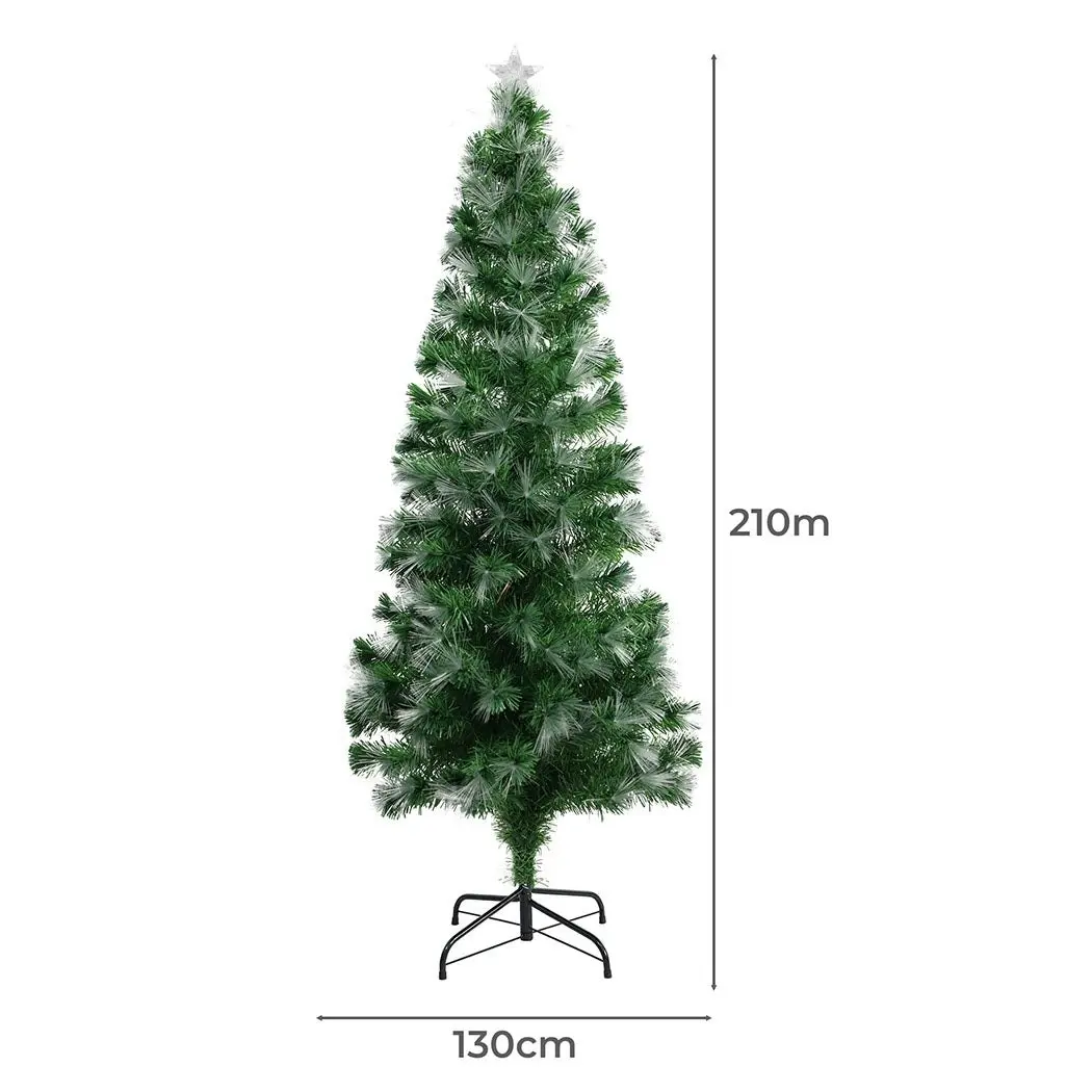 Santaco 2.1 Christmas Tree Lights Xmas Trees Fibre Optic Atificial Home Decor