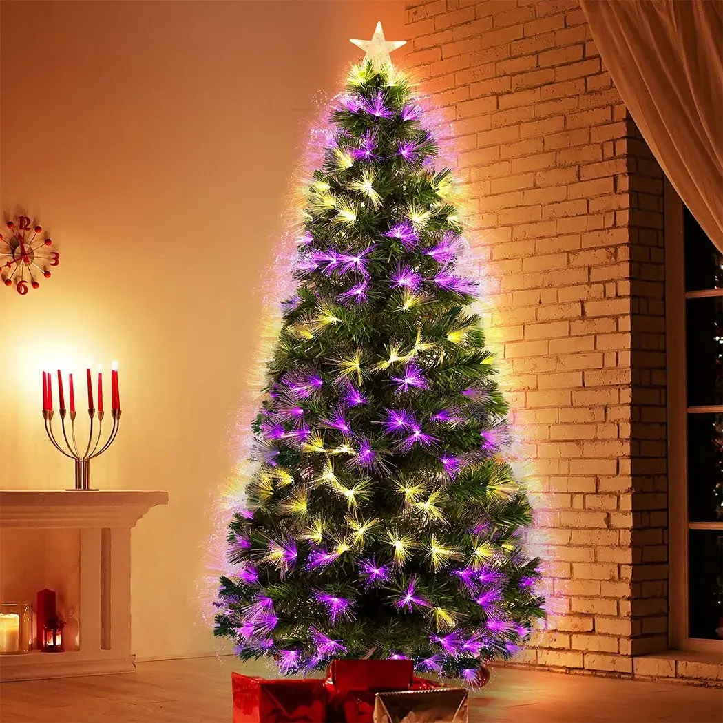 Santaco 2.1 Christmas Tree Lights Xmas Trees Fibre Optic Atificial Home Decor