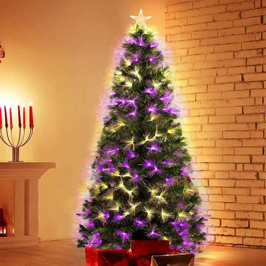 Santaco Christmas Tree with Lights 1.5M Xmas Trees Fibre Optic Atificial Decor