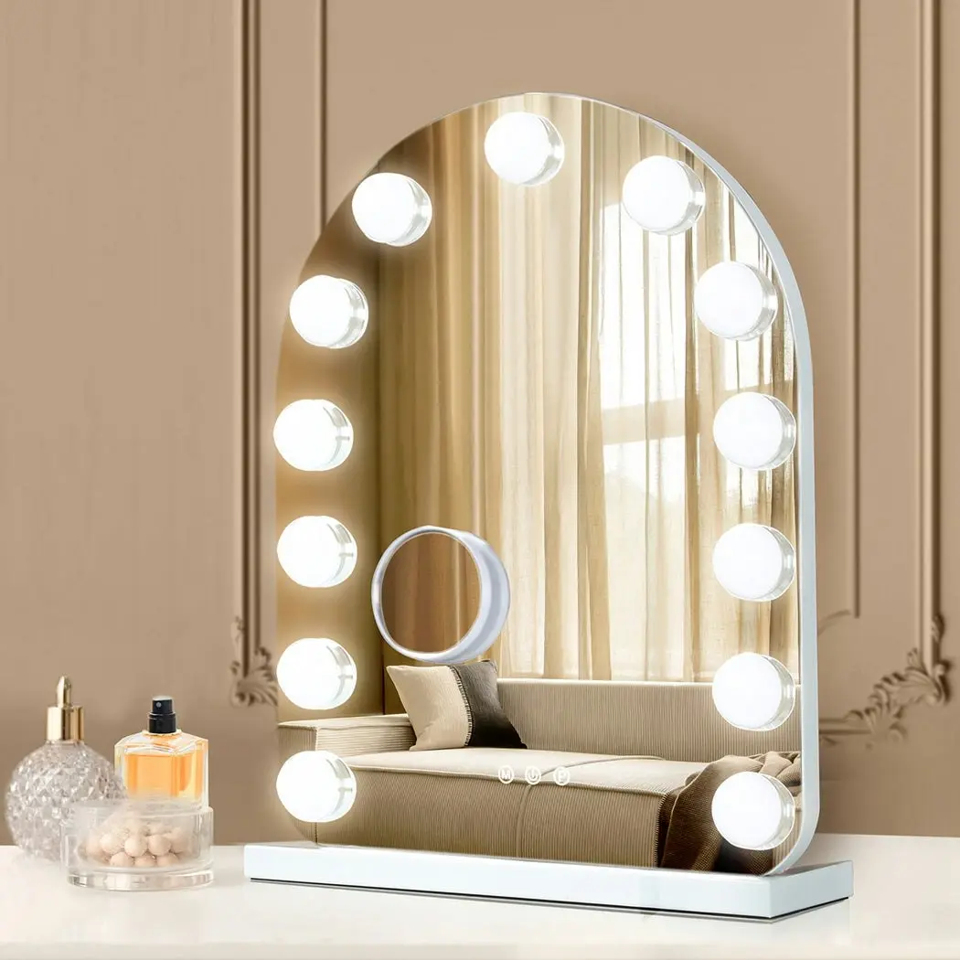 Yezi Hollywood Mirror Arch-shaped Vanity Makeup Mirror with Lights Tabletop