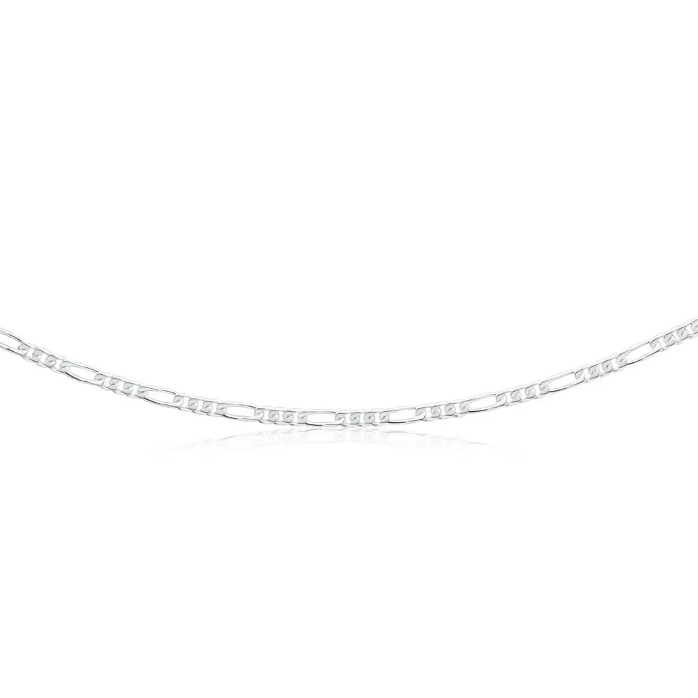 Sterling Silver 50cm Diamond Cut Figaro 1:3 Chain