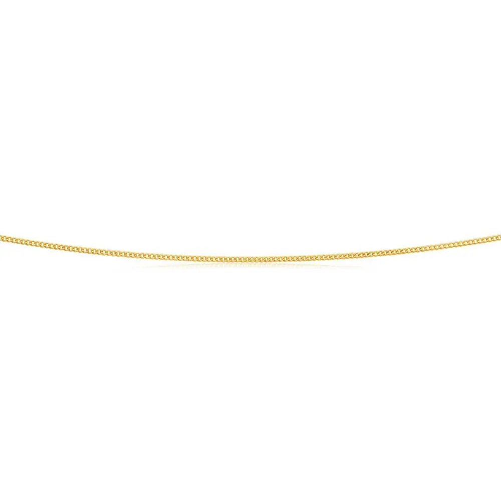 9ct Yellow Gold Silver Filled 50cm Curb Chain 30 gauge