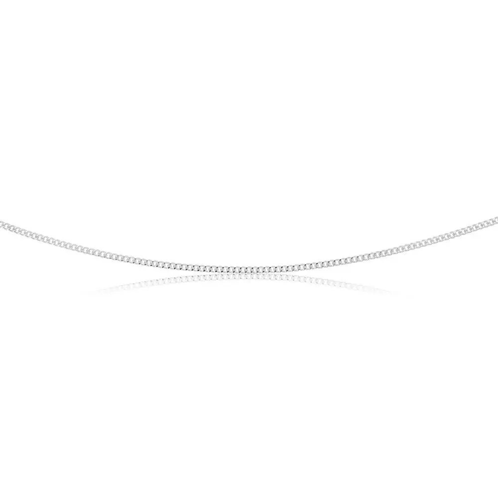 Sterling Silver Curb Link 50 Gauge Chain 45cm