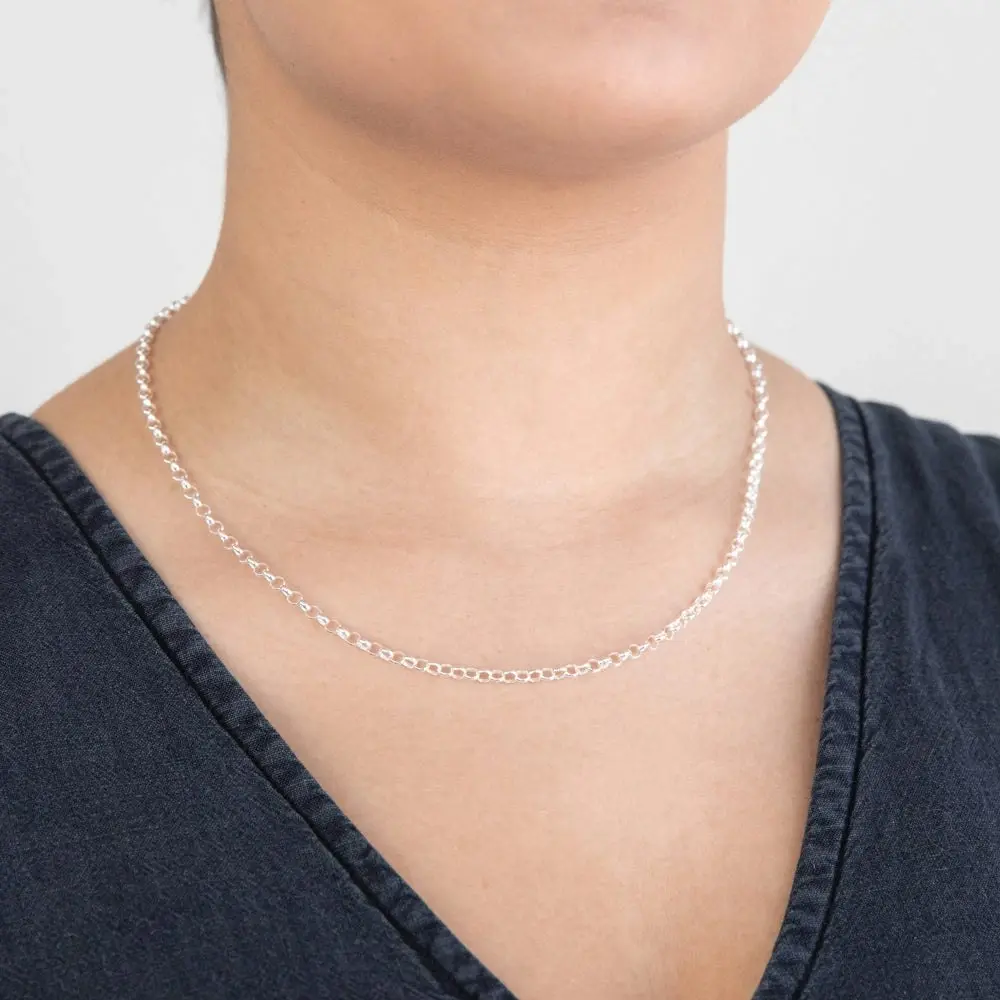 Sterling Silver 45cm 70 Gauge Belcher Chain