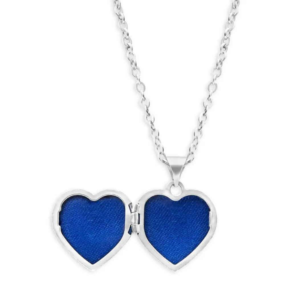 Sterling Silver Love Engraved Heart Locket