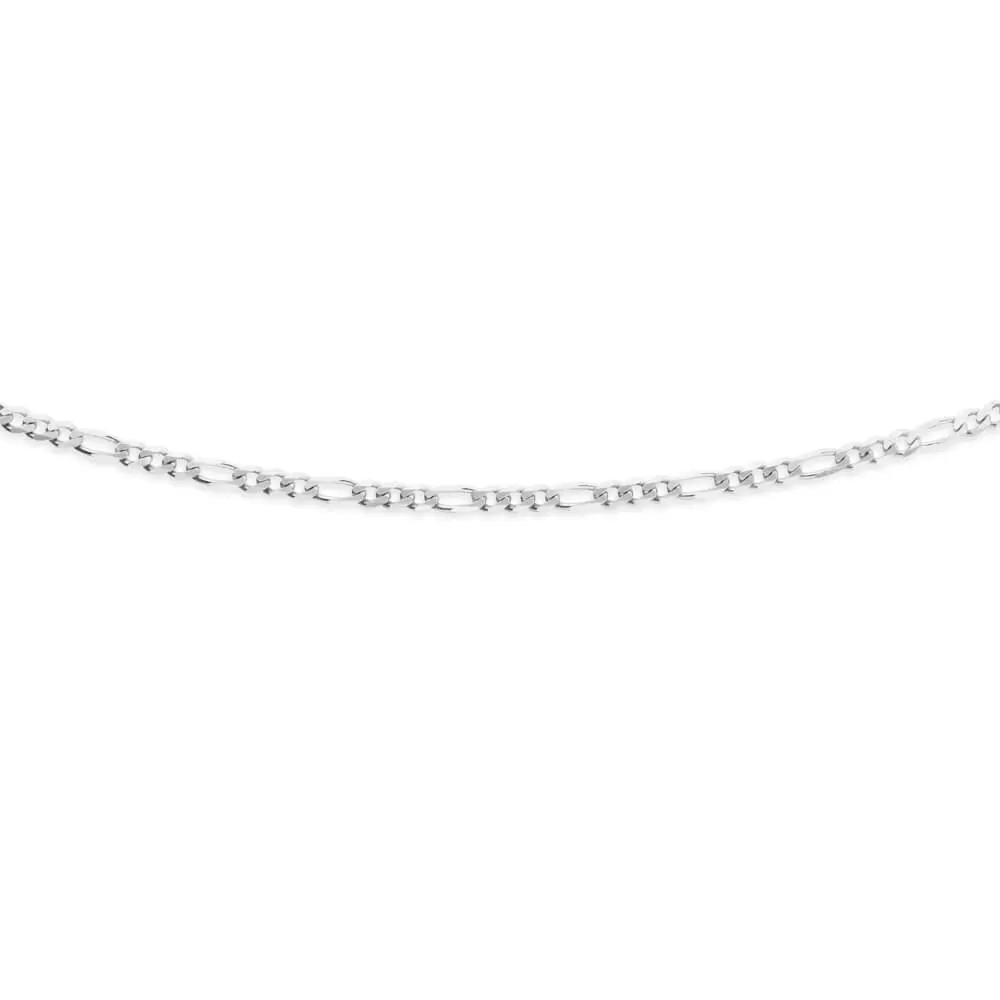 Sterling Silver Figaro 1:3 Dicut Chain 45cm