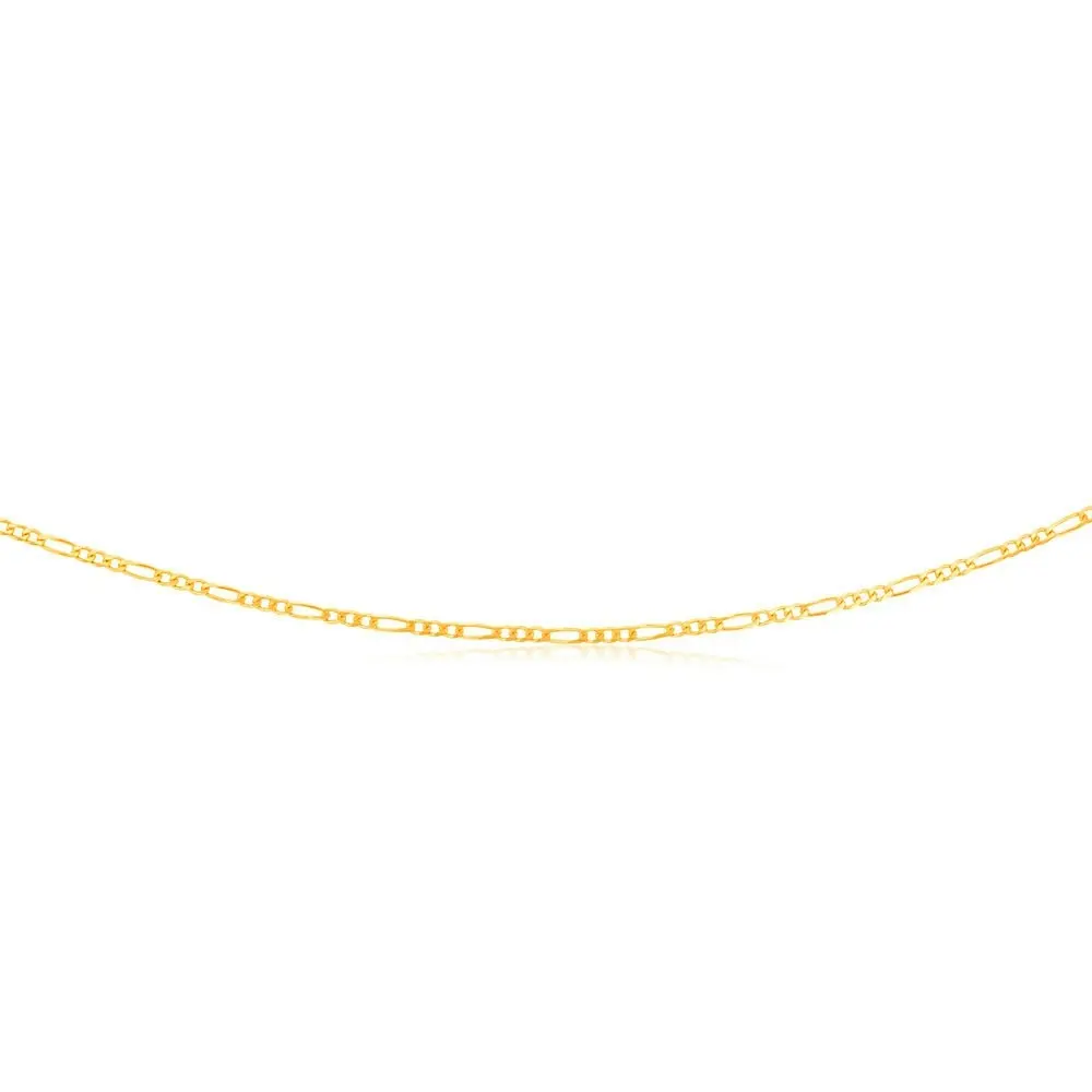 9ct Yellow Gold 1:3 Figaro 40cm Chain 60Gauge