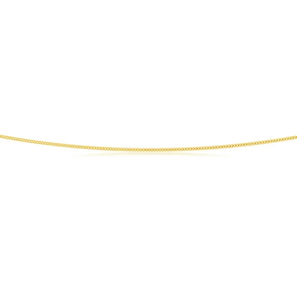 9ct Yellow Gold Silver Filled 55cm Elegant Curb Chain