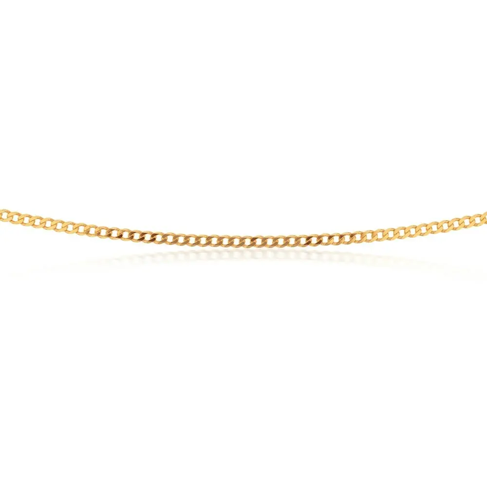 9ct Yellow SOLID Gold Curb Chain 80 gauge in 55cm