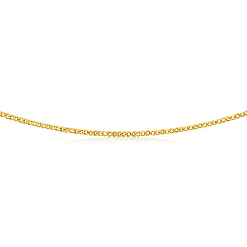 9ct Yellow Gold 60 Gauge Curb 45cm Chain