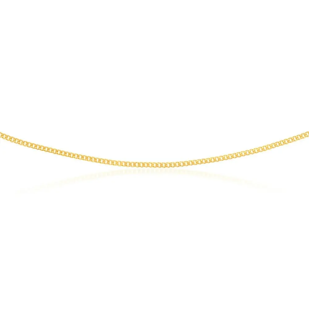 9ct Yellow Gold Silverfilled 60 Gauge Curb 70cm Chain