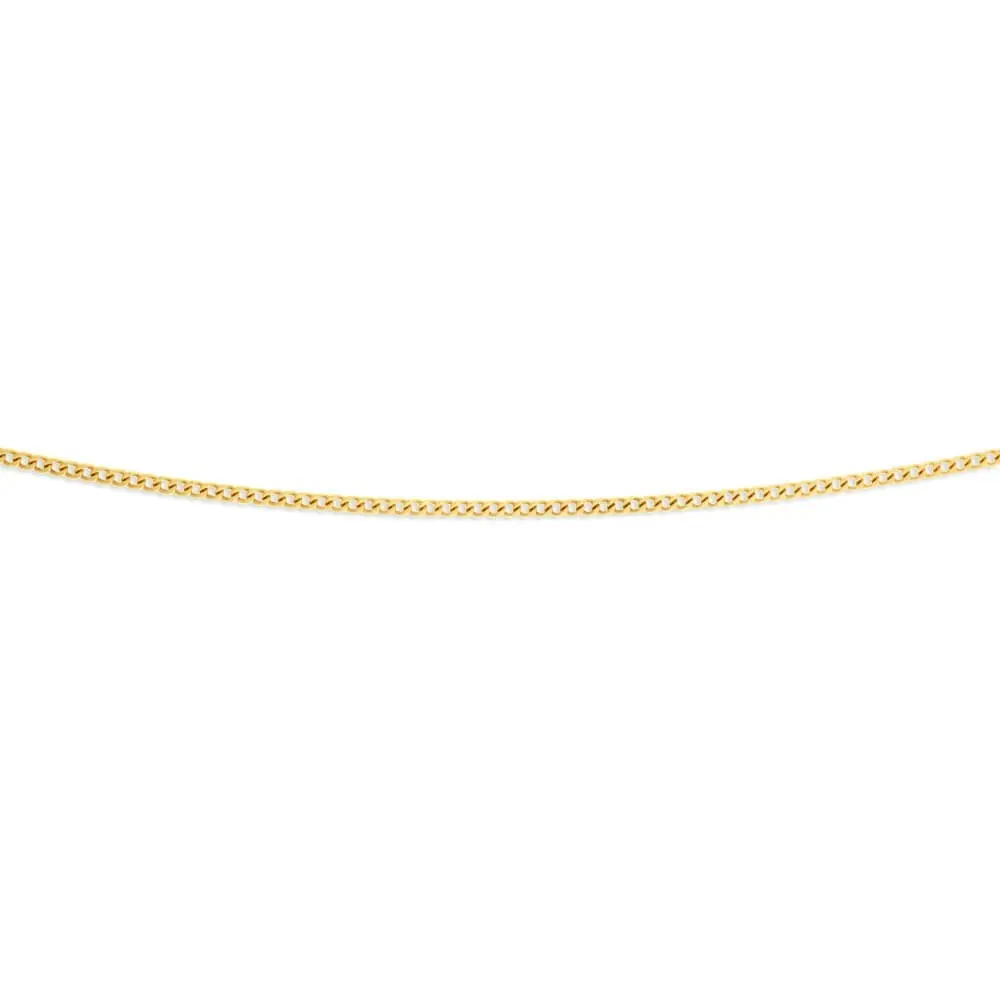 9ct Yellow Gold Silver Filled 45cm Curb Chain