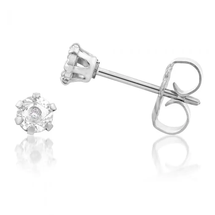 Gift Boxed Hypoallergenic 3mm Diamond Studs