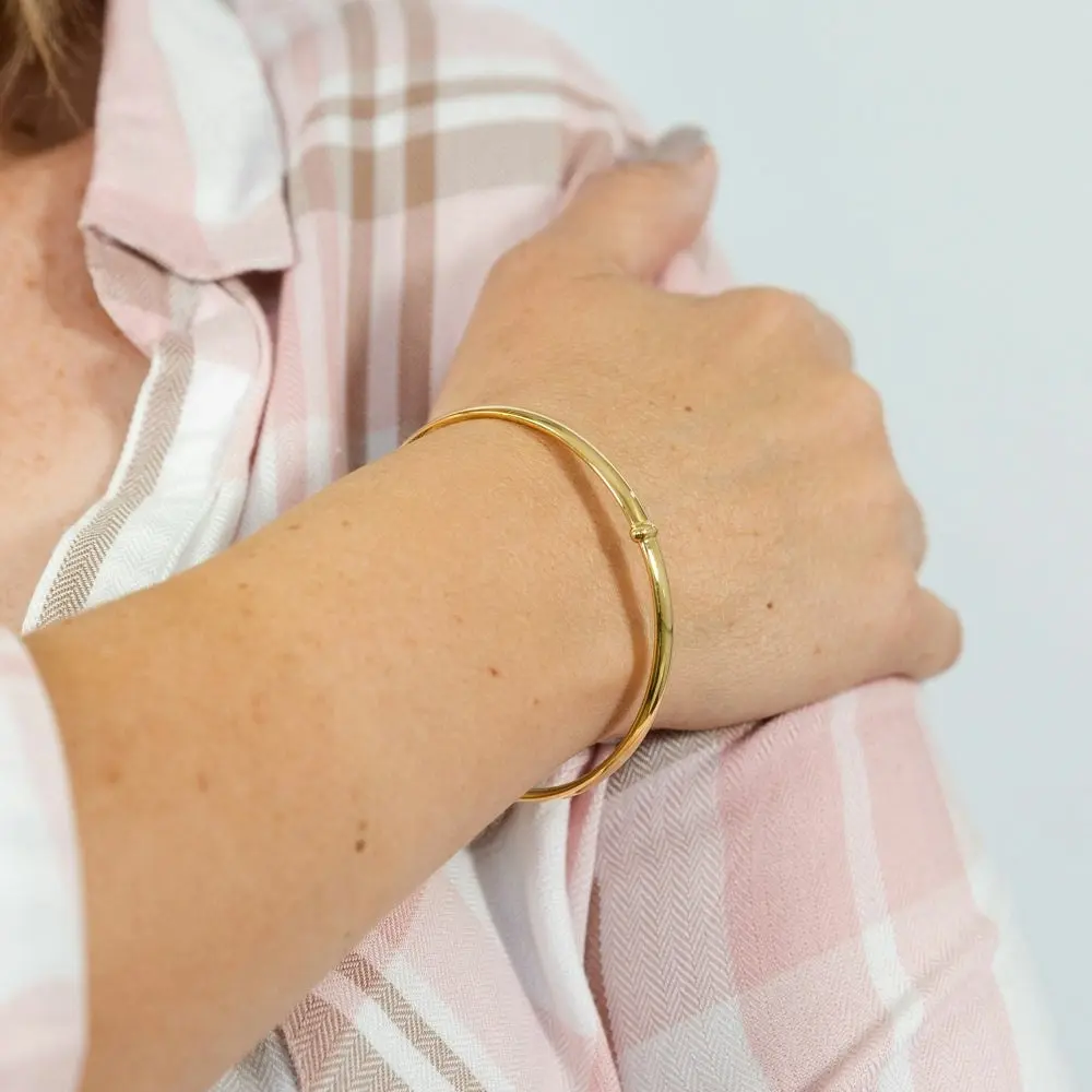 9ct Yellow Gold Silver Filled Bangle