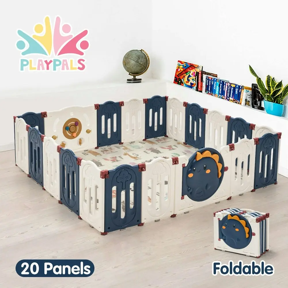 Playpals Kids Playpen Baby Large Safety Gate Toddler Fence Child Play 20 Panels