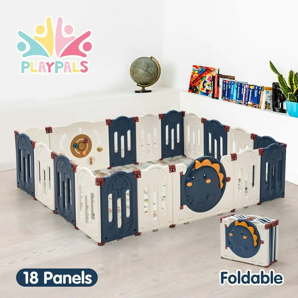 Playpals Kids Playpen Baby Large Safety Gate Toddler Fence Child Play 18 Panels