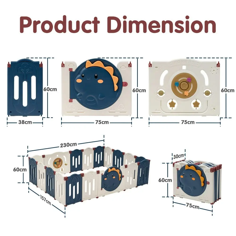 Playpals Kids Playpen Baby Large Safety Gate Toddler Fence Child Play 18 Panels