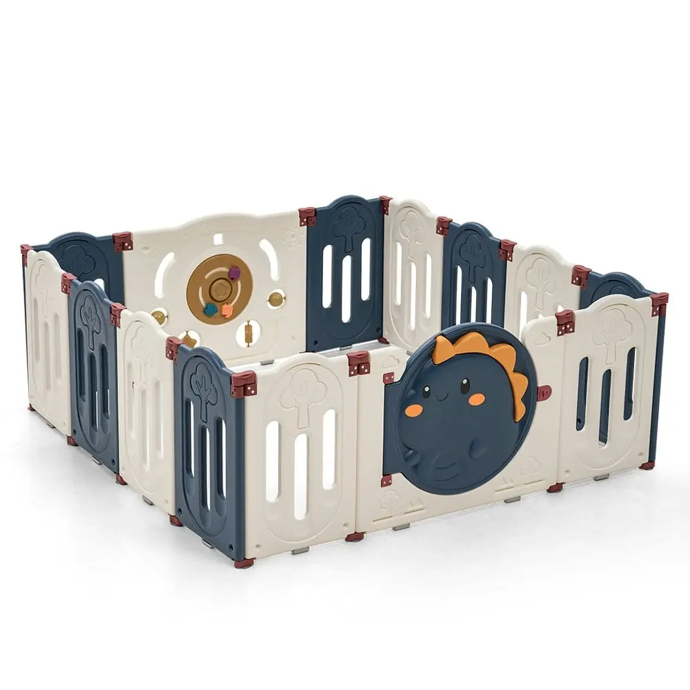 Playpals Kids Playpen Baby Large Safety Gate Toddler Fence 14/16/18/20 Panels