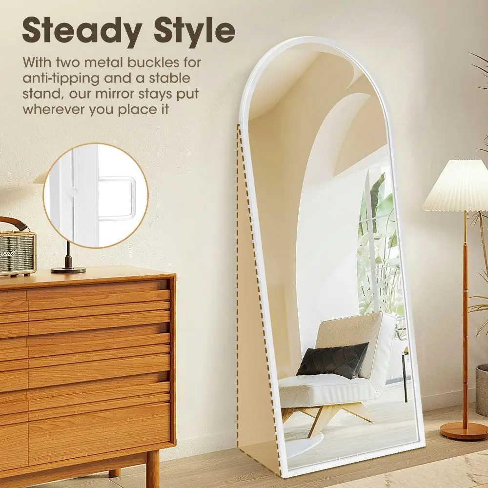 Propulse White Full Length Mirror Floor Standing or Wall Mount Makeup Home Decor