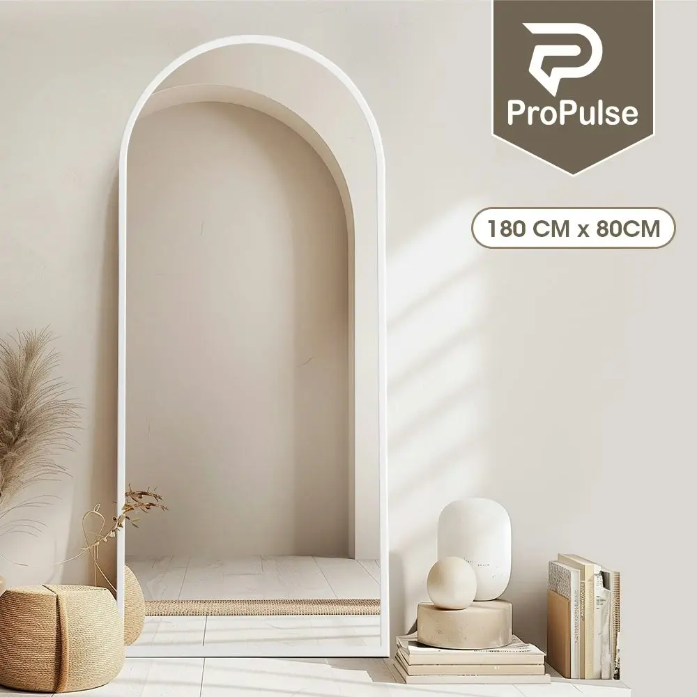 Propulse White Full Length Mirror Floor Standing or Wall Mount Makeup Home Decor